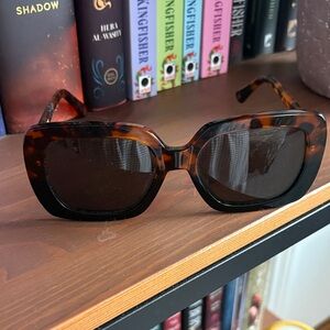 Anthropologie Tortoiseshell Sunglasses Arm with Gold Logo